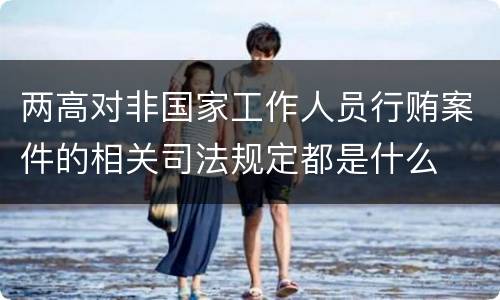 两高对非国家工作人员行贿案件的相关司法规定都是什么