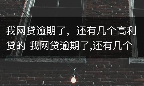 我网贷逾期了，还有几个高利贷的 我网贷逾期了,还有几个高利贷的人怎么办