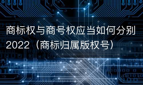 商标权与商号权应当如何分别2022（商标归属版权号）