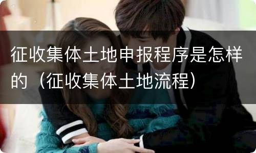 征收集体土地申报程序是怎样的（征收集体土地流程）