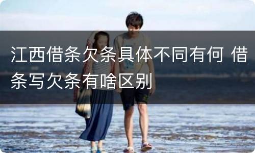 江西借条欠条具体不同有何 借条写欠条有啥区别