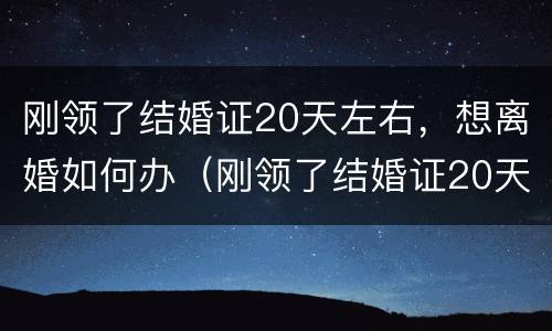 刚领了结婚证20天左右，想离婚如何办（刚领了结婚证20天左右,想离婚如何办手续）