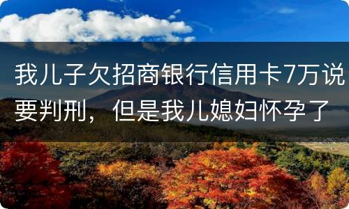 我儿子欠招商银行信用卡7万说要判刑，但是我儿媳妇怀孕了能判刑吗