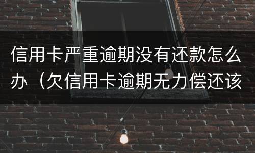 信用卡严重逾期没有还款怎么办（欠信用卡逾期无力偿还该怎么办）