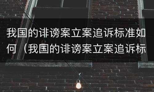 我国的诽谤案立案追诉标准如何（我国的诽谤案立案追诉标准如何确定）
