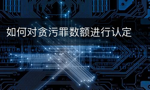 如何对贪污罪数额进行认定