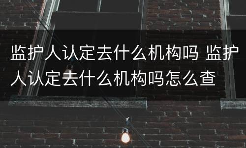 监护人认定去什么机构吗 监护人认定去什么机构吗怎么查