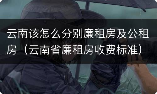 云南该怎么分别廉租房及公租房（云南省廉租房收费标准）