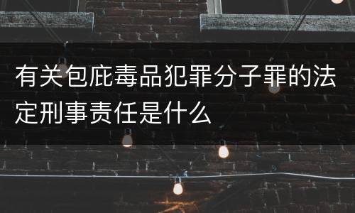 有关包庇毒品犯罪分子罪的法定刑事责任是什么