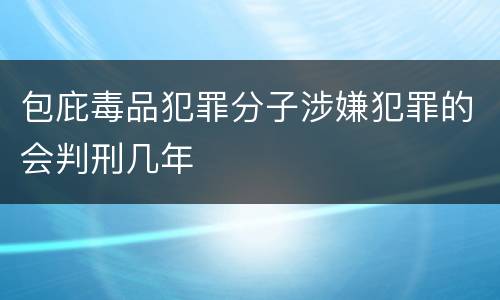 包庇毒品犯罪分子涉嫌犯罪的会判刑几年