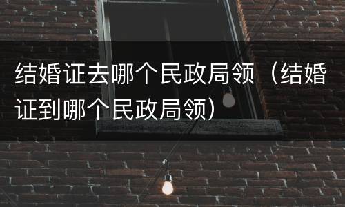 结婚证去哪个民政局领（结婚证到哪个民政局领）