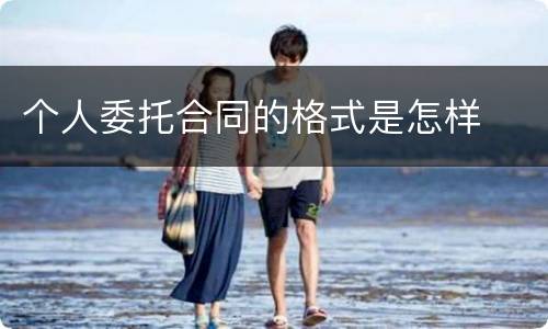 个人委托合同的格式是怎样
