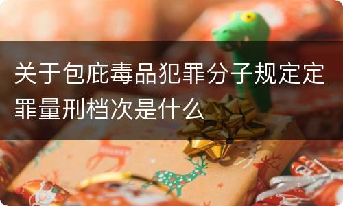 关于包庇毒品犯罪分子规定定罪量刑档次是什么