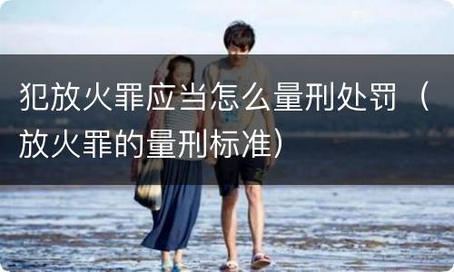 犯放火罪应当怎么量刑处罚（放火罪的量刑标准）