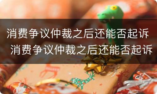 消费争议仲裁之后还能否起诉 消费争议仲裁之后还能否起诉法院