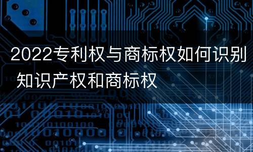 2022专利权与商标权如何识别 知识产权和商标权