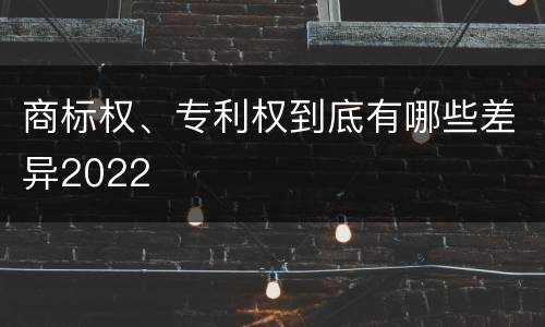 商标权、专利权到底有哪些差异2022