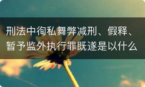 刑法中徇私舞弊减刑、假释、暂予监外执行罪既遂是以什么标准量刑的