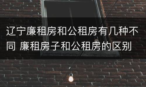 辽宁廉租房和公租房有几种不同 廉租房子和公租房的区别
