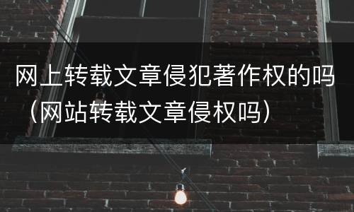 网上转载文章侵犯著作权的吗（网站转载文章侵权吗）