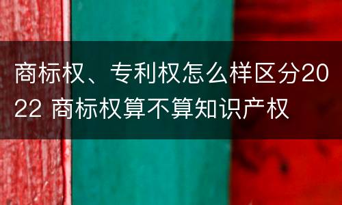 商标权、专利权怎么样区分2022 商标权算不算知识产权