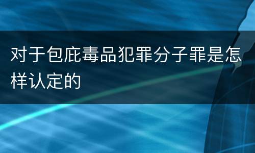 对于包庇毒品犯罪分子罪是怎样认定的
