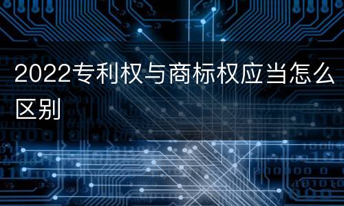 2022专利权与商标权应当怎么区别