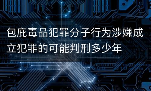 包庇毒品犯罪分子行为涉嫌成立犯罪的可能判刑多少年