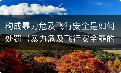 构成暴力危及飞行安全是如何处罚（暴力危及飞行安全罪的构成要件）