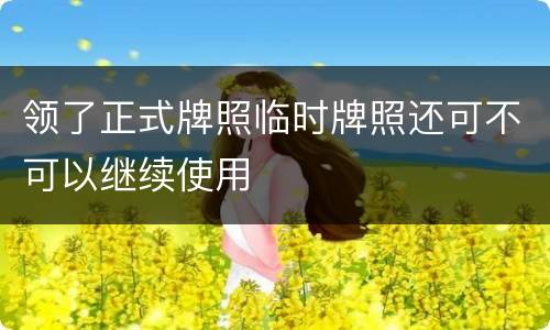 领了正式牌照临时牌照还可不可以继续使用