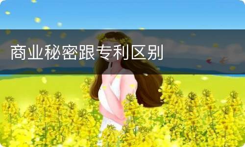 商业秘密跟专利区别