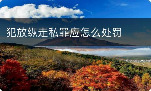 犯放纵走私罪应怎么处罚