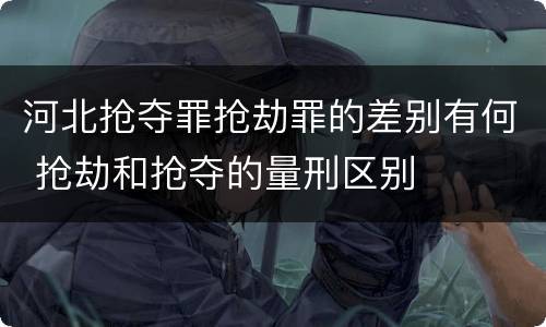 河北抢夺罪抢劫罪的差别有何 抢劫和抢夺的量刑区别