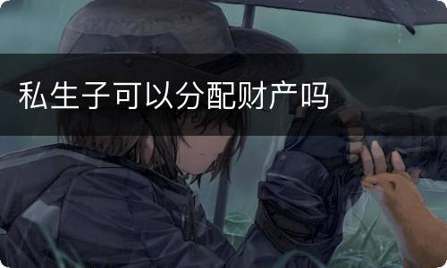 私生子可以分配财产吗