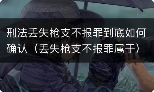 刑法丢失枪支不报罪到底如何确认（丢失枪支不报罪属于）