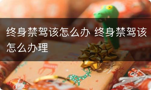 终身禁驾该怎么办 终身禁驾该怎么办理