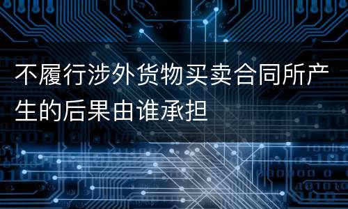 不履行涉外货物买卖合同所产生的后果由谁承担