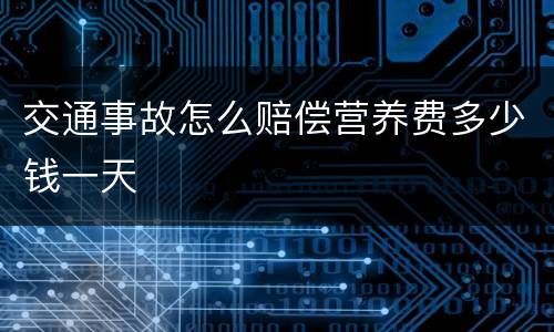 交通事故怎么赔偿营养费多少钱一天