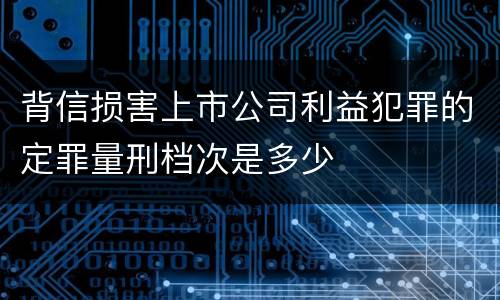 背信损害上市公司利益犯罪的定罪量刑档次是多少