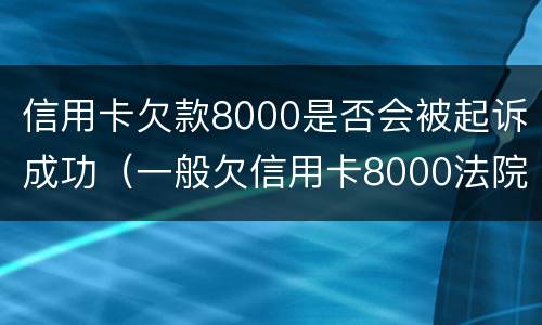 信用卡欠款8000是否会被起诉成功（一般欠信用卡8000法院会不会处理）