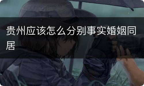 贵州应该怎么分别事实婚姻同居