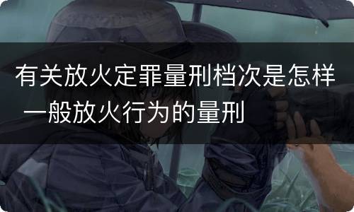 有关放火定罪量刑档次是怎样 一般放火行为的量刑