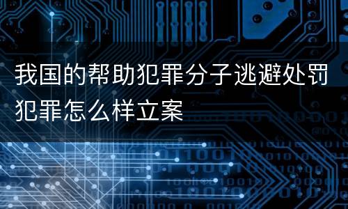 我国的帮助犯罪分子逃避处罚犯罪怎么样立案