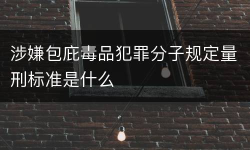 涉嫌包庇毒品犯罪分子规定量刑标准是什么