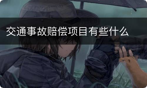 交通事故赔偿项目有些什么