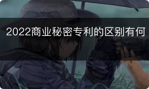 2022商业秘密专利的区别有何