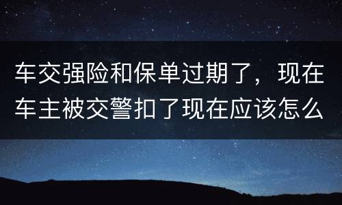 车交强险和保单过期了，现在车主被交警扣了现在应该怎么办