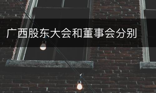 广西股东大会和董事会分别