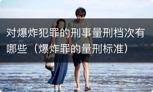 对爆炸犯罪的刑事量刑档次有哪些（爆炸罪的量刑标准）