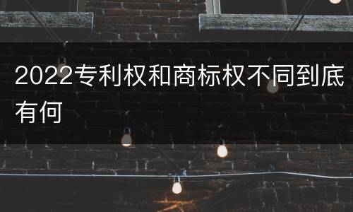 2022专利权和商标权不同到底有何
